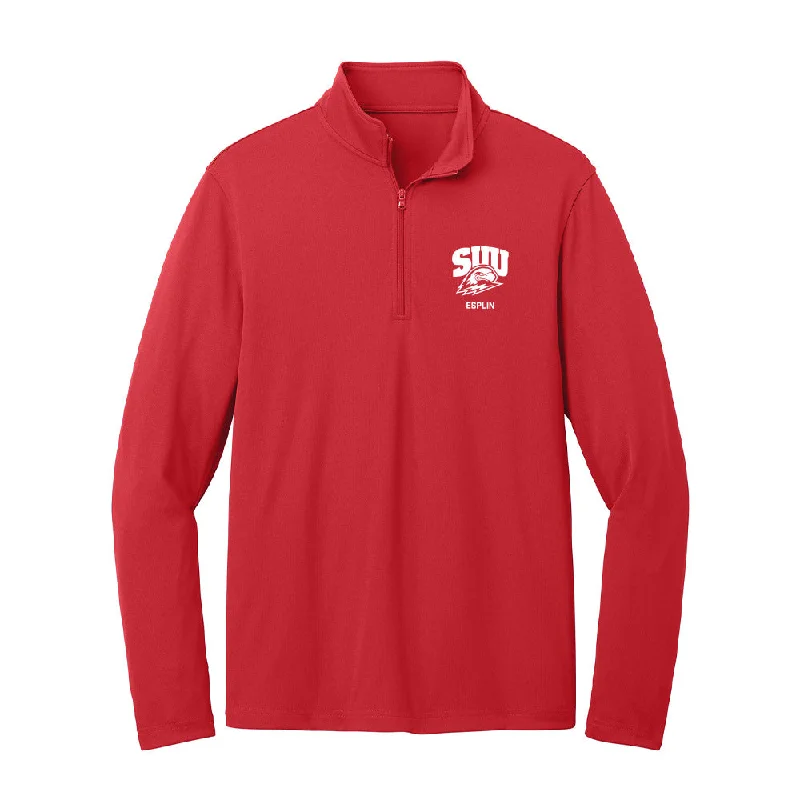 Southern Utah - NCAA Women's Track & Field : Quincy Esplin - Lightweight Quarter Zip Jacket Corduroy Jacket Velvet Jacket Brocade Jacket