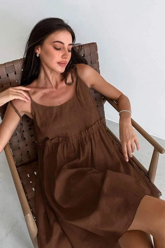 SOLID PULLOVER MIDI DRESS One Shoulder Top