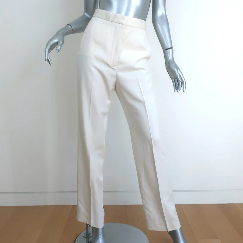 Stella McCartney High Waisted Trousers Cream Size 38 Straight Leg Pants Trousers versatile functional