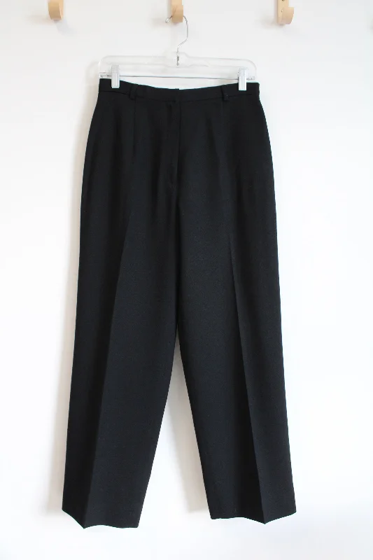 Talbots Vintage Black Wool Trouser Pants | 8 Trousers Culottes Wide Leg