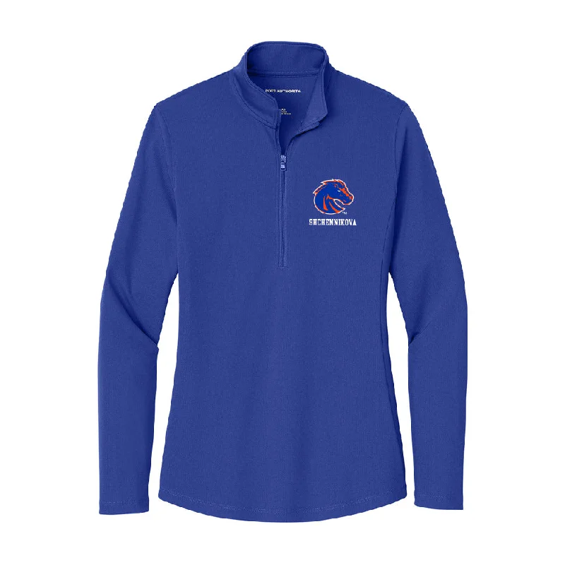 Boise State - NCAA Women's Gymnastics : Kristina Shchennikova - Women's Lightweight Quarter Zip Jacket Trench Coat Raincoat Waterproof Jacket