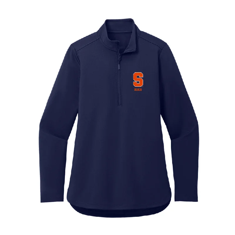 Syracuse - NCAA Women's Track & Field : Samantha Bloch - Women's Premium Quarter Zip Jacket Striped Jacket Polka Dot Jacket Floral Jacket