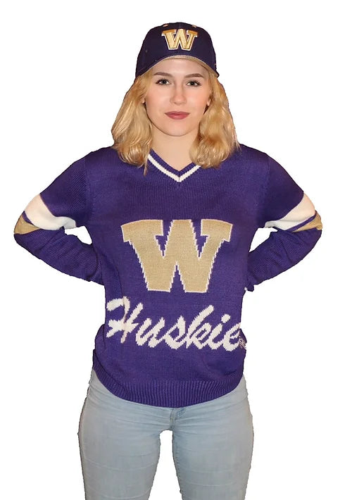 University Of Washington Purple Tribute Sweater (UNISEX SIZING) Soft Cozy Warm