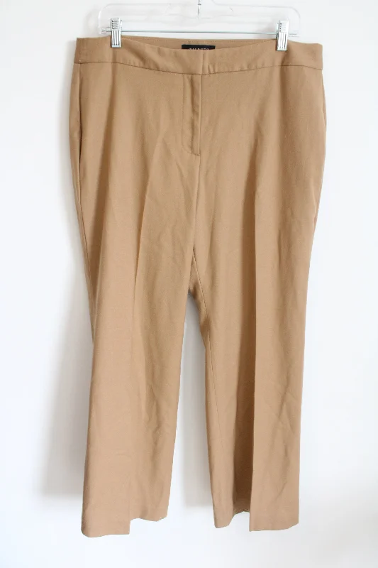 NEW Talbots Camel Brown Curvy Trouser Pant | 14 Petite Trousers versatile all-occasion