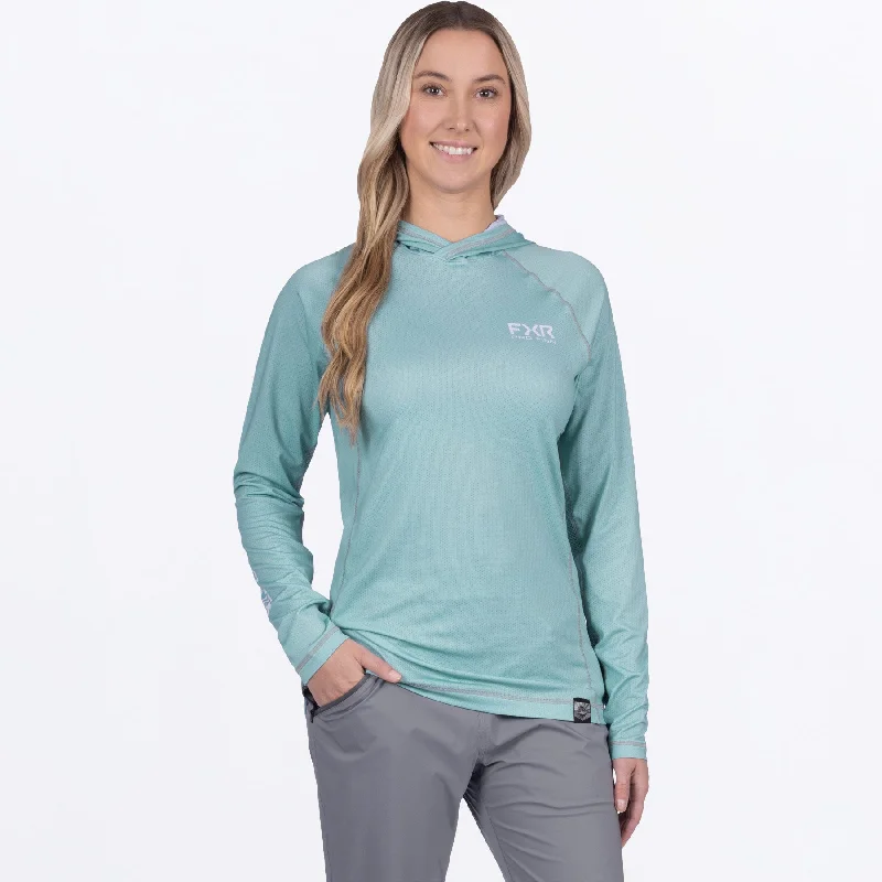 Women's Derby Air UPF Pullover Hoodie Bardot Neck Top