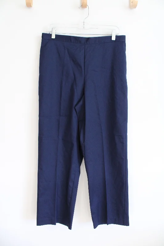 Alfred Dunner Navy Trouser Pants | 12 Trousers Travel Practical