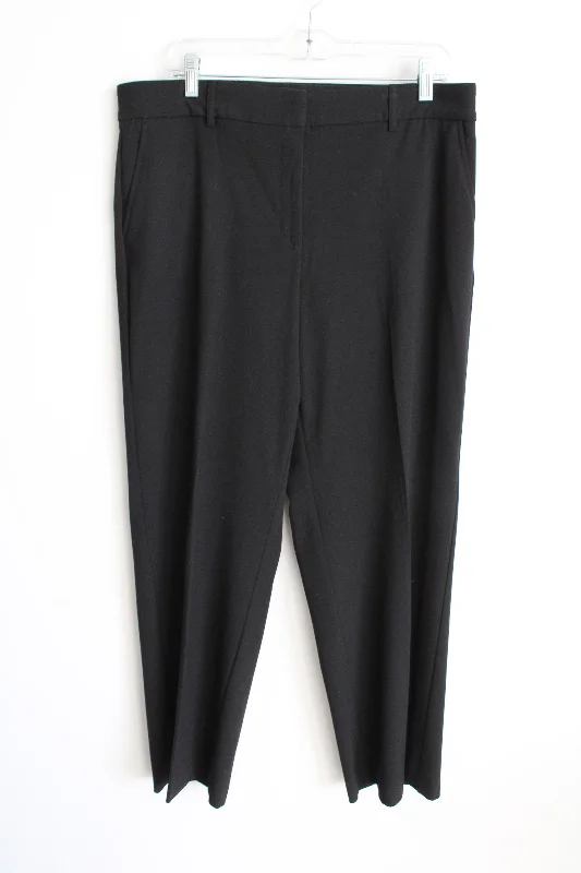 Briggs New York Black Trouser Pants | 14 High Waist Slim Fit Ankle Length