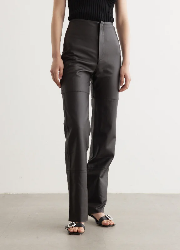 Ally Leather Trousers Skinny Trousers Denim Stretchy