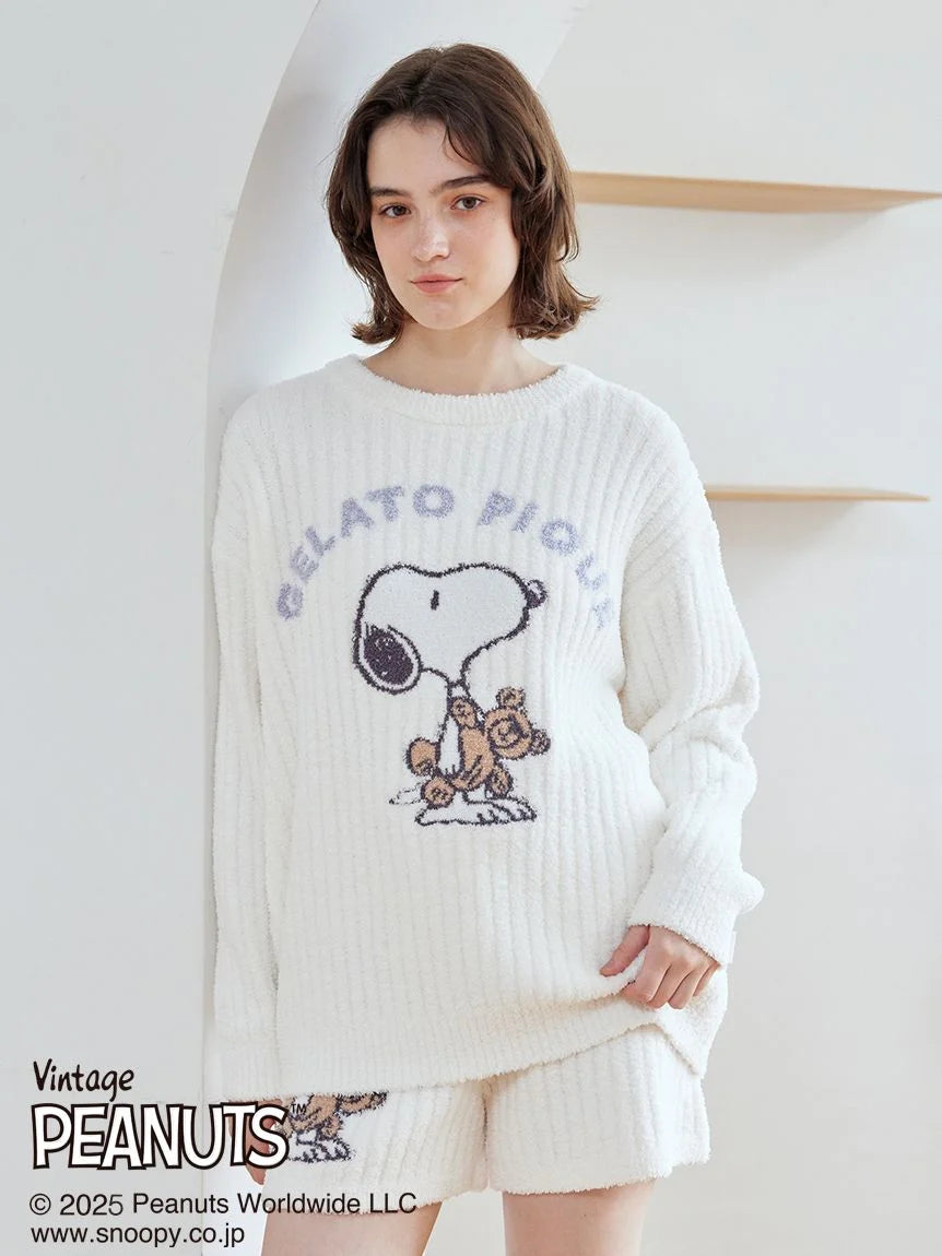 [PEANUTS] SNOOPY×BEAR Pullover Sweater Wide Sleeve Pullover