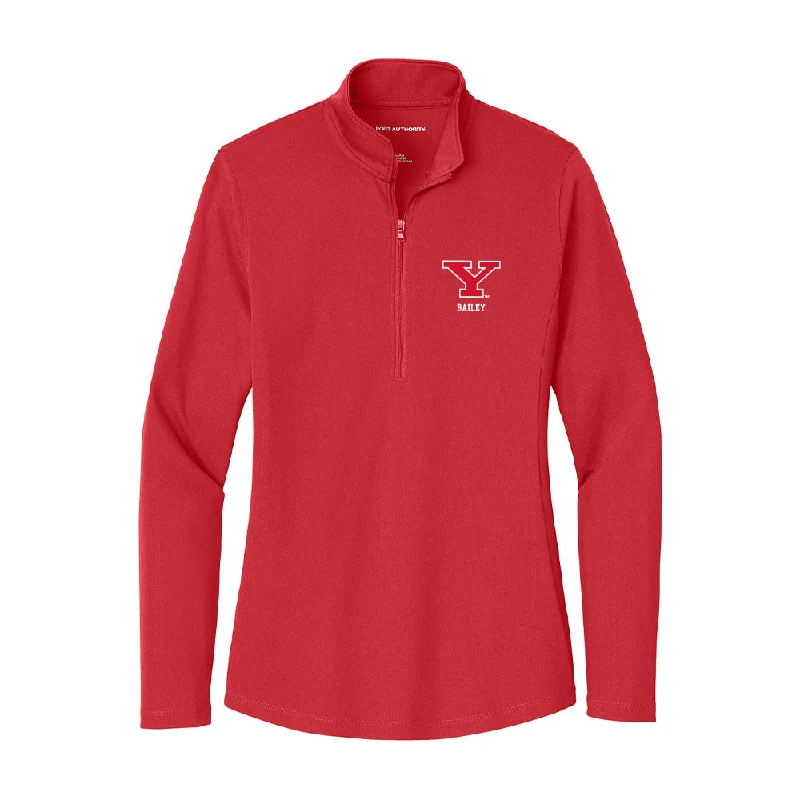 Youngstown State - NCAA Women's Track & Field : India Bailey - Women's Lightweight Quarter Zip Jacket Faux Fur Jacket Real Fur Jacket Shearling Jacket