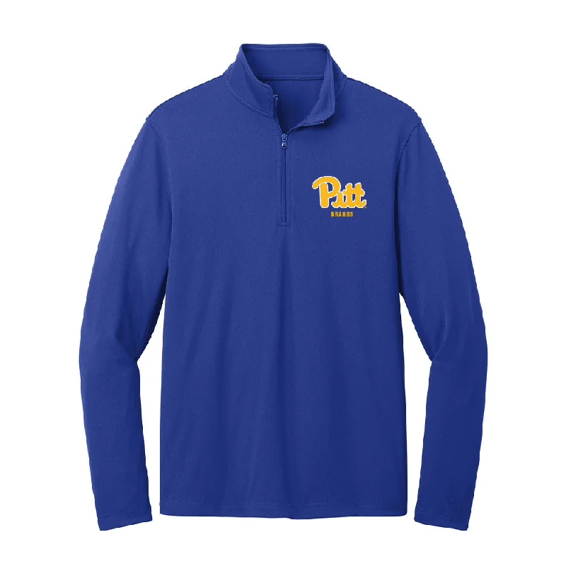 Pittsburgh - NCAA Women's Track & Field : Somiyah Braggs - Lightweight Quarter Zip Jacket Tiered Jacket Buttoned Jacket Zippered Jacket