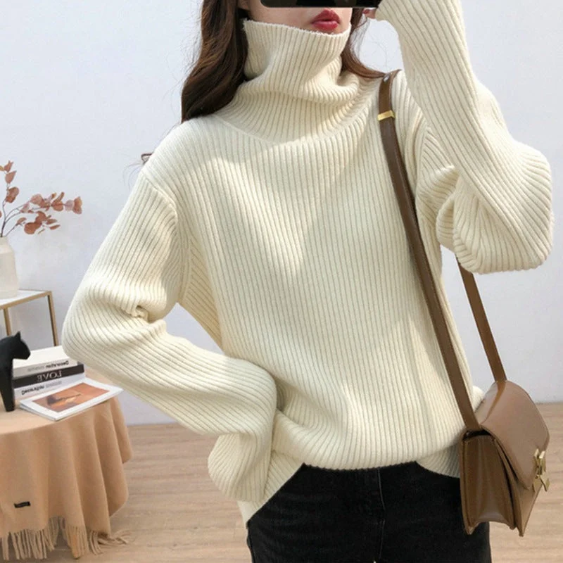 Vintage Pullover Women Knitted Sweaters Slit Sleeve Stylish