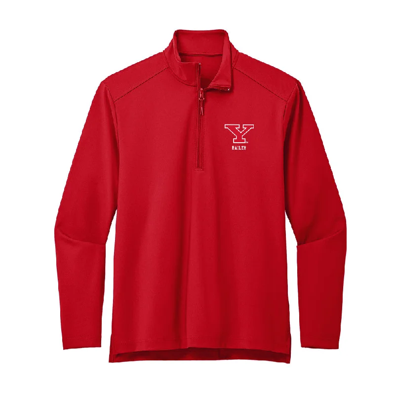 Youngstown State - NCAA Women's Track & Field : India Bailey - Premium Quarter Zip Jacket Cardigan Sweater Pullover