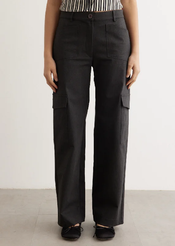 Audrey Trousers Chinos Cotton Straight Leg