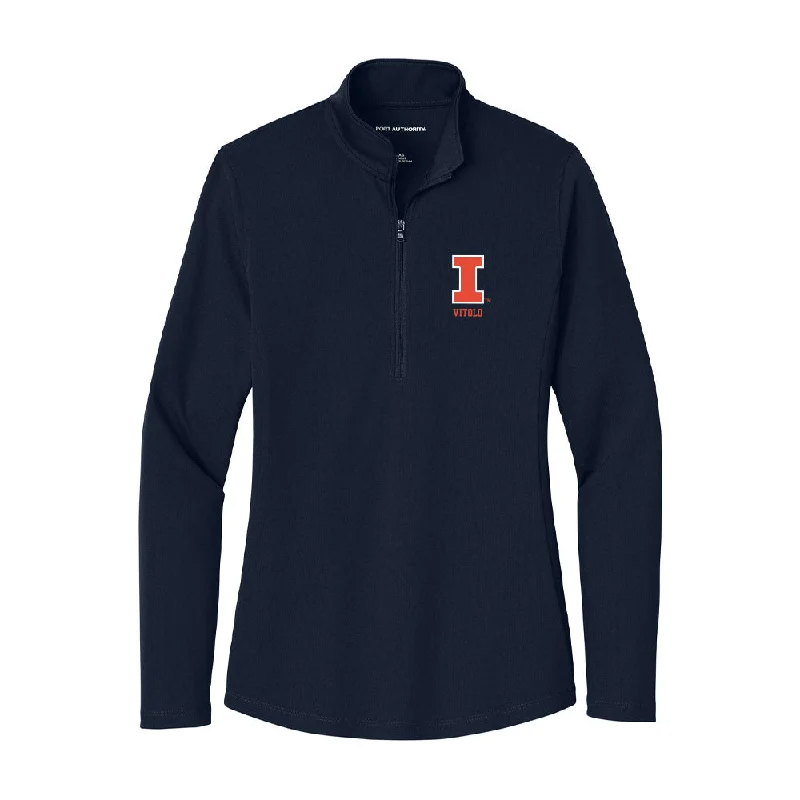 Illinois - NCAA Women's Gymnastics : Maddie Vitolo - Women's Lightweight Quarter Zip Jacket Herringbone Jacket Houndstooth Jacket Plaid Jacket